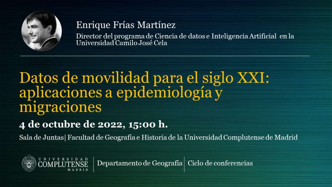 Conferencia inaugural del curso 2022-2023 | Enrique Frías | Director del programa de Ciencia de datos e Inteligencia Artificial en la Univ. Camilo José Cela - 1